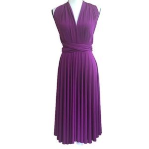 Twobirds Sz A Tea Length Convertible Strap Dress